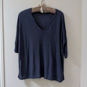 Margaret O'Leary Semi-sheer Summer Linen Sweater, Large to X-Large